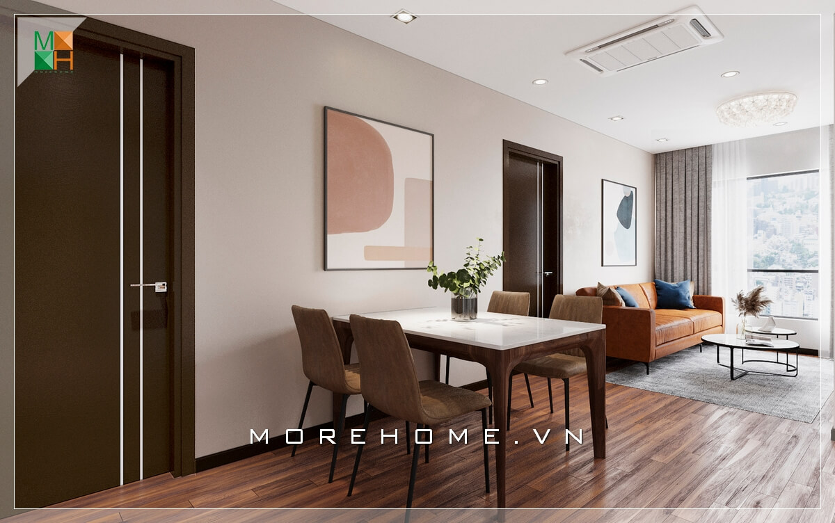 Tranh canvas cũng được sử dụng như một đồ nội thất khiến căn nhà chung cư đơn giản trở nên tiện nghi và hiện đại hơn. Mẫu nội thất chung cư hiện đại đẹp
