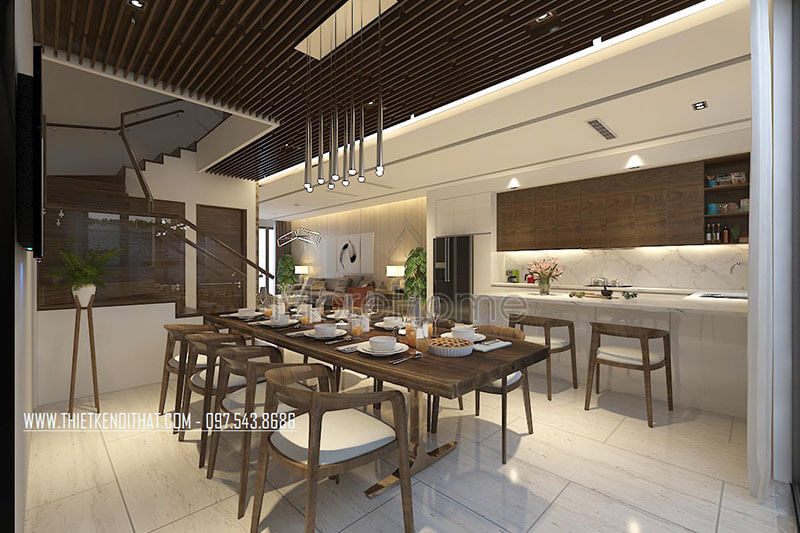 Mẫu bàn ăn với thiết kế 8 ghế bằng gỗ tự nhiên cao cấp tạo sự tiện nghi trong quá trình sử dụng