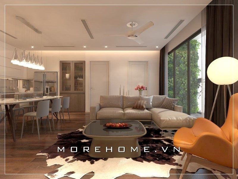 Thiết kế phòng khách chung cư hiện đại đẹp sang trọng và ấn tượng cuốn hút vạn người mê.